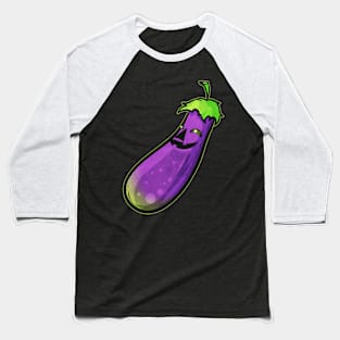 Eggplant Aubergine Jack O Lantern Face Costume Halloween Baseball T-Shirt
